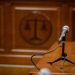 Microphone in a court room