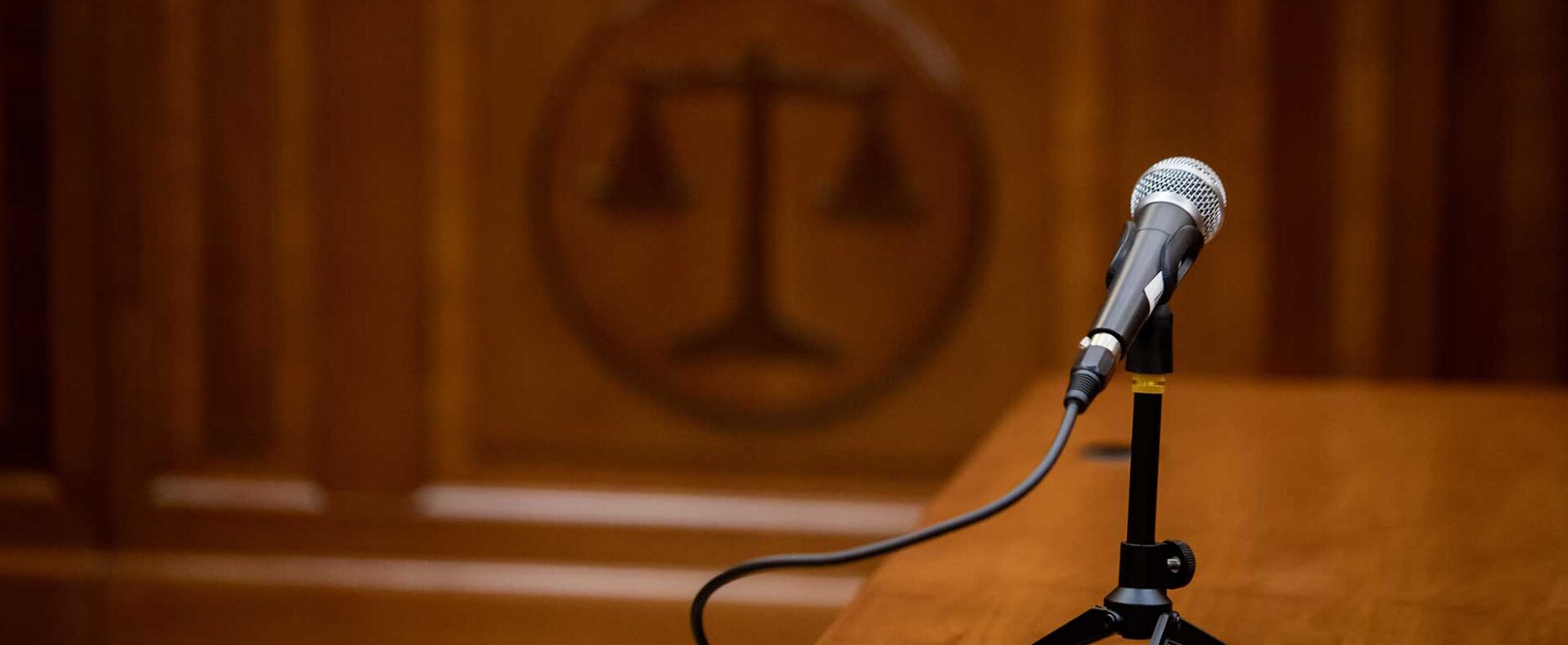Microphone in a court room